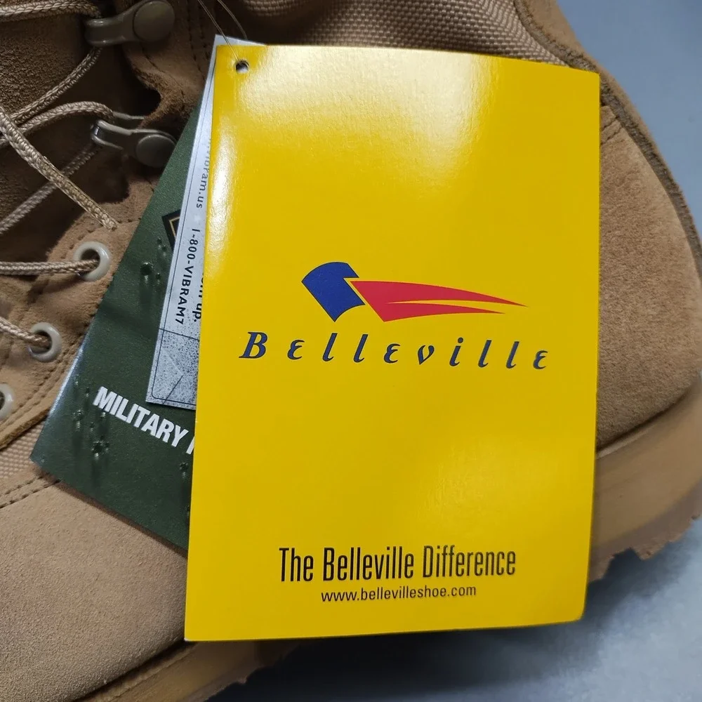 Belleville Infantry Military Combat Boots Mens Size 13W Tan Gore-Tex Waterproof